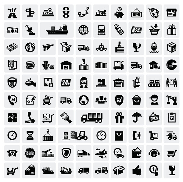 Logistic and shipping icons