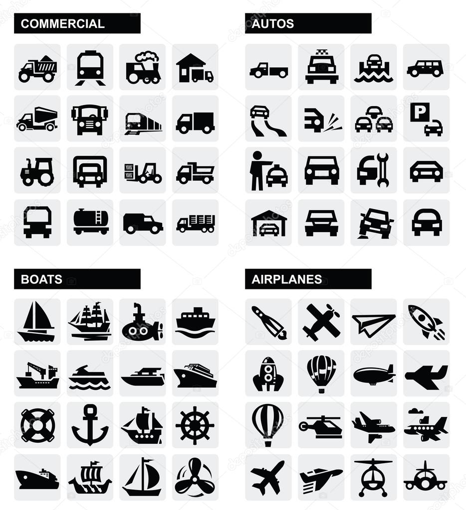 Transport icons