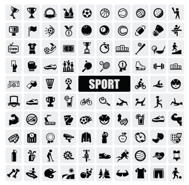 Sports icons clipart