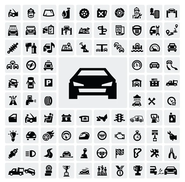 Iconos de auto Rechtenvrije Stockvectors