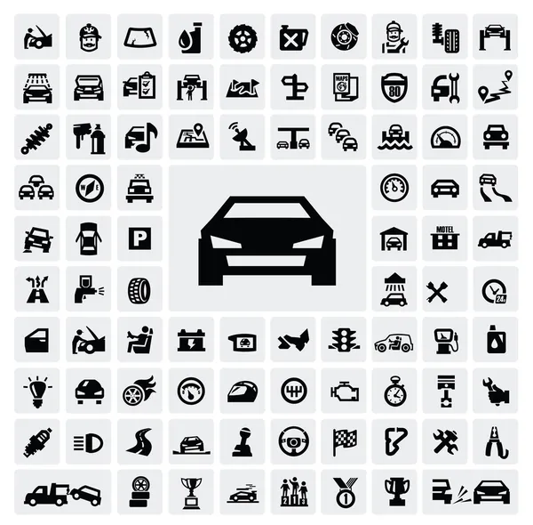 Iconos de auto Rechtenvrije Stockvectors