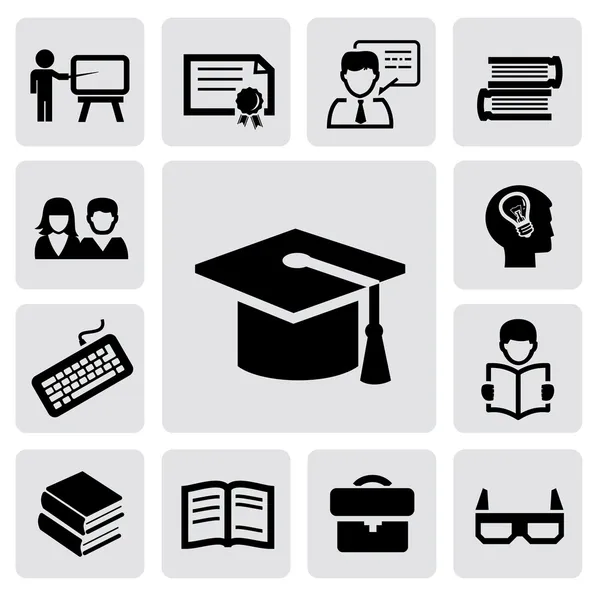 Iconos educativos — Vector de stock