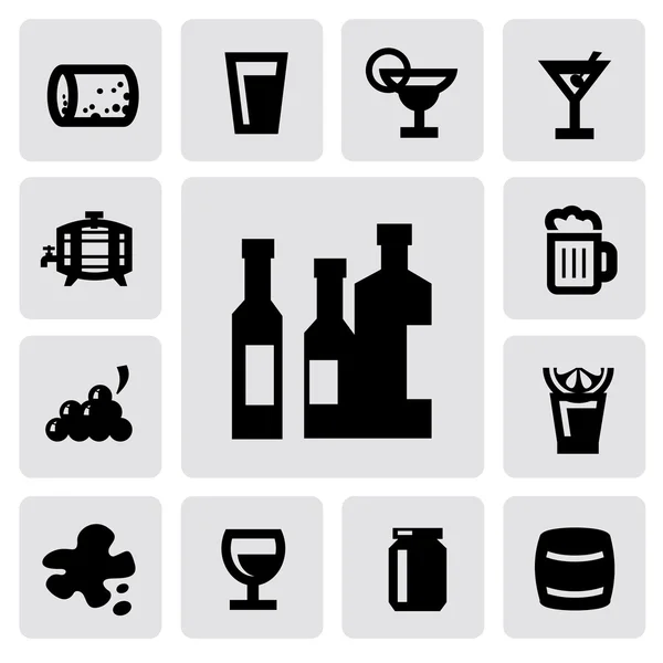 Beverages icons — Stock Vector