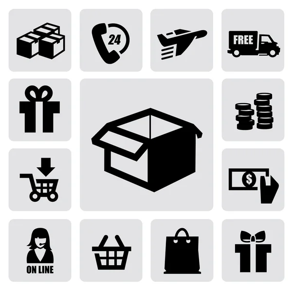 Iconos de compras — Vector de stock