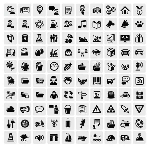 100 web icons — Stock Vector