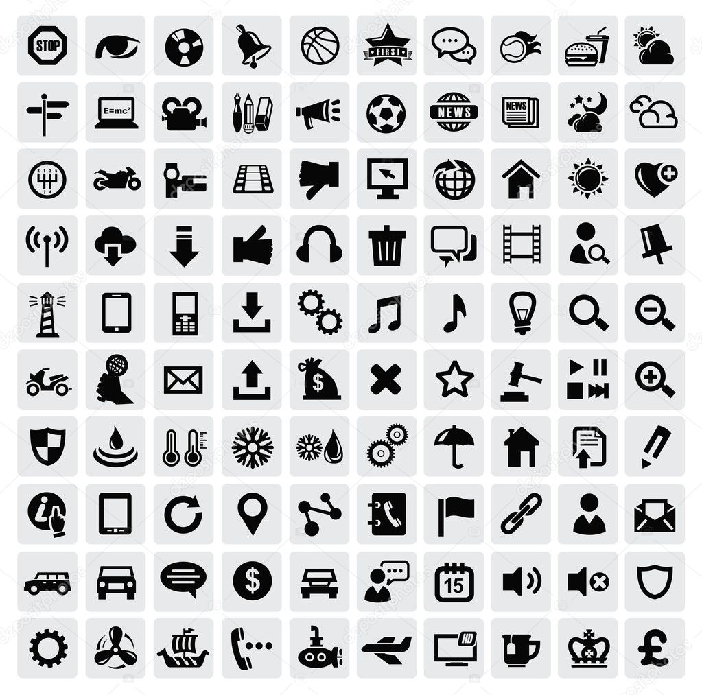 100 web icons