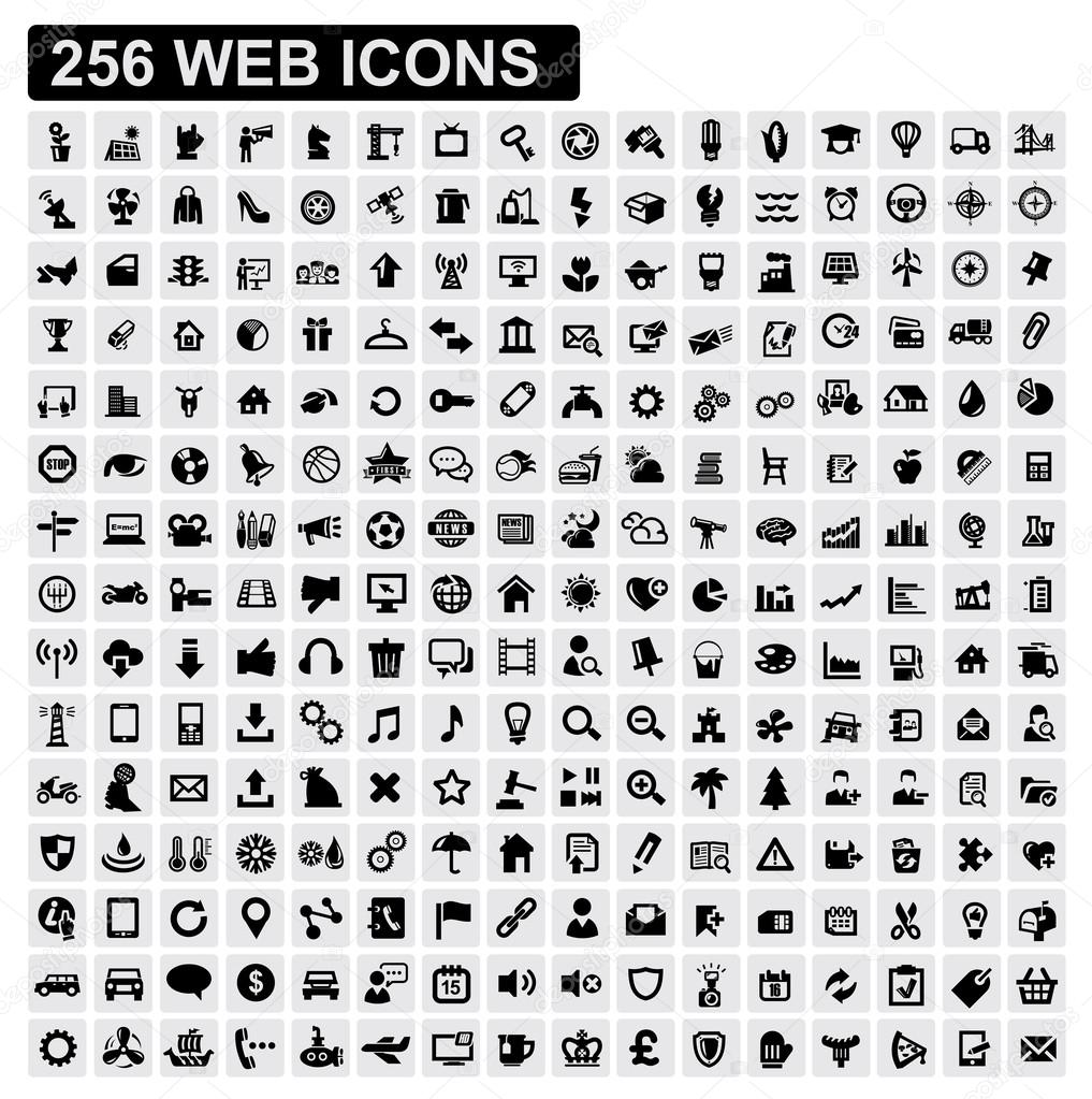 256 web icons