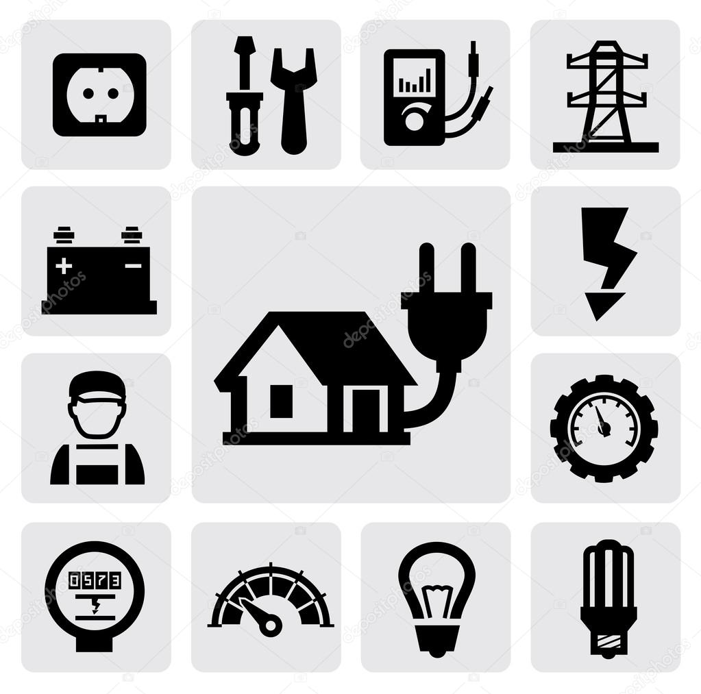 Electricity icons