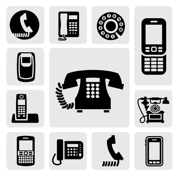 De pictogrammen van de telefoon — Stockvector