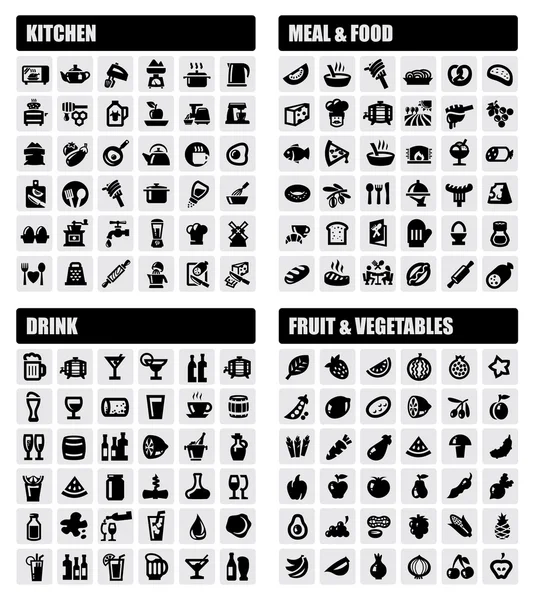 İçecek, yiyecek, mutfak simgeler
