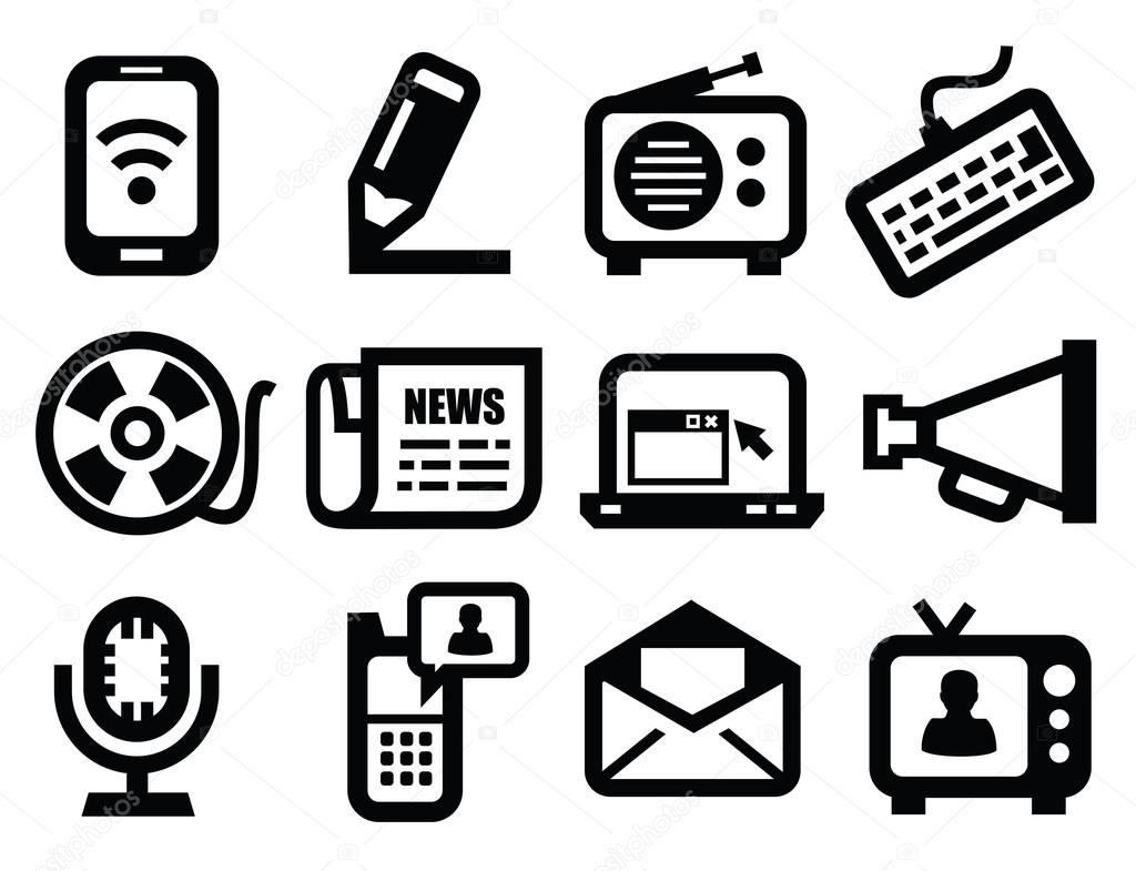 Iconos de medios Vector de stock #18783641 de ©bioraven