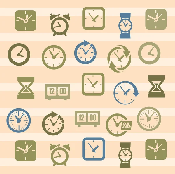 Clocks icons — Stock Vector