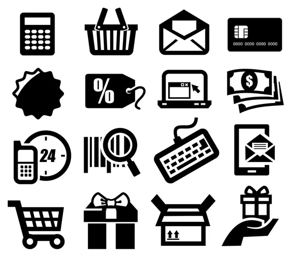 Iconos de compras — Vector de stock