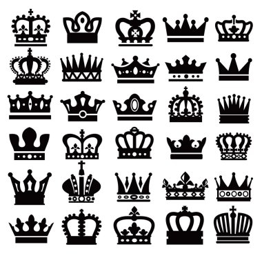 Black crowns clipart