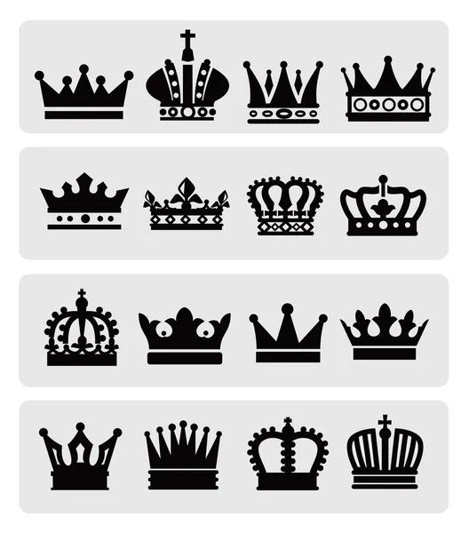 Чёрные короны — стоковый вектор