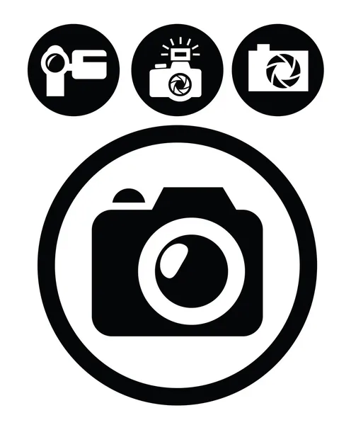 Iconos de cámara — Vector de stock