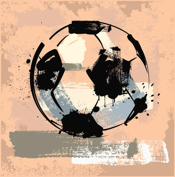 Pallone da calcio Grunge — Vettoriale Stock