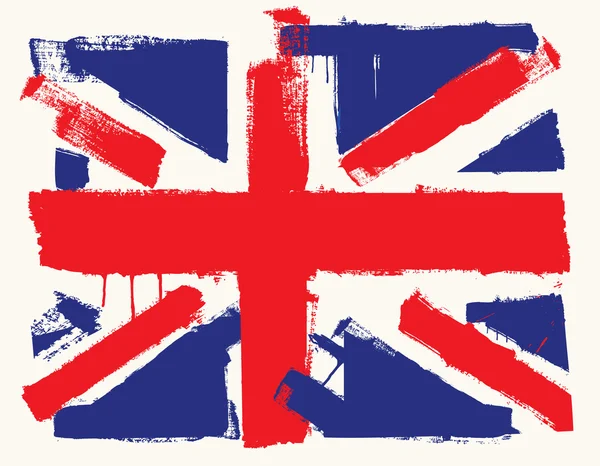 Drapeau de peinture britannique — Image vectorielle