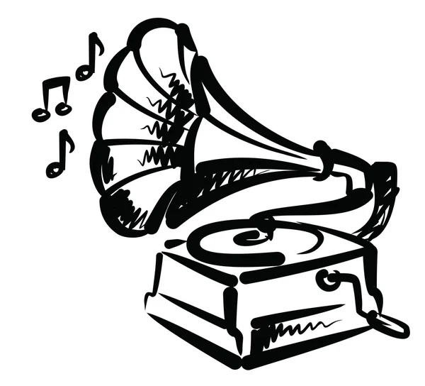 Gramophone pictogram — Stockvector