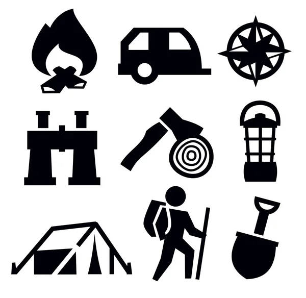 Camping pictogram — Stockvector