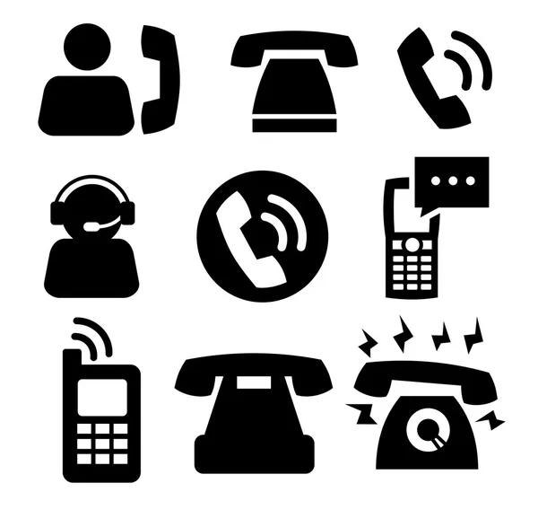 Εικονίδια τηλεφώνου — Διανυσματικό Αρχείο
