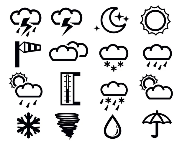 Weather icons — Stock Vector