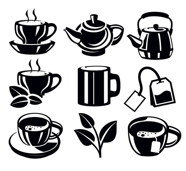 Tea icons — Stock Vector