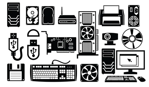 Computer hardware pictogram — Stockvector