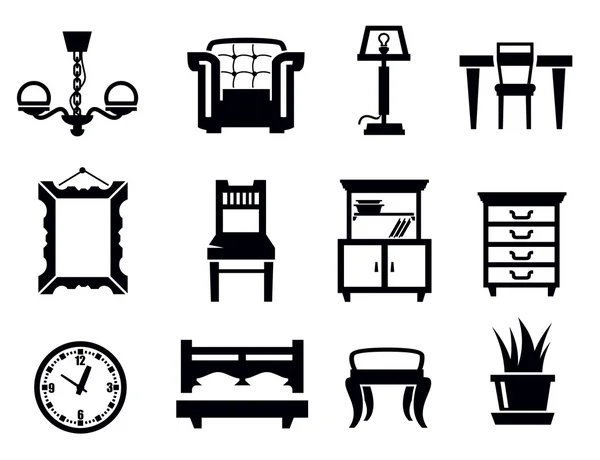 Muebles icono conjunto — Vector de stock