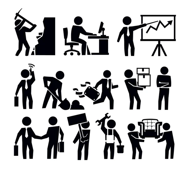 Business and worker Stock Illustration
