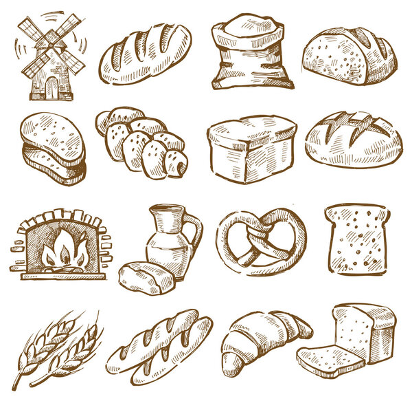 Hand drawn bread