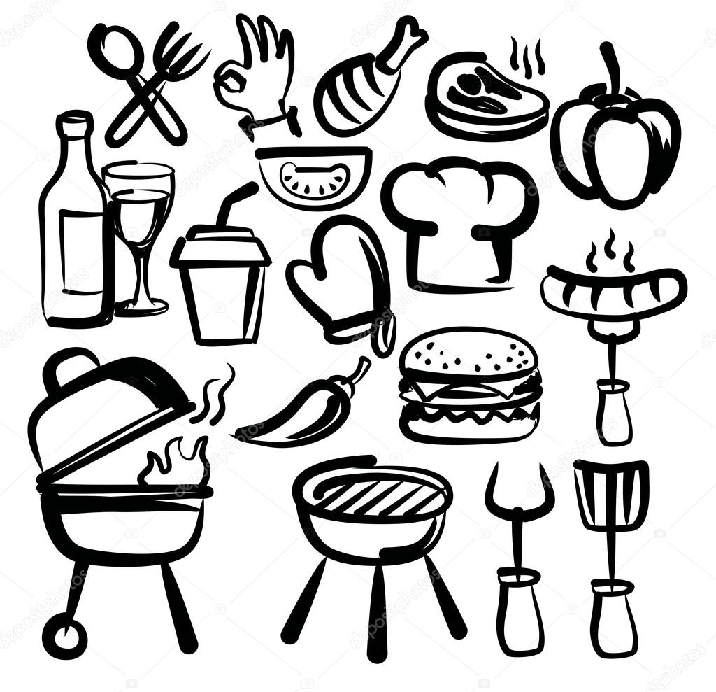 Hand draw barbecue