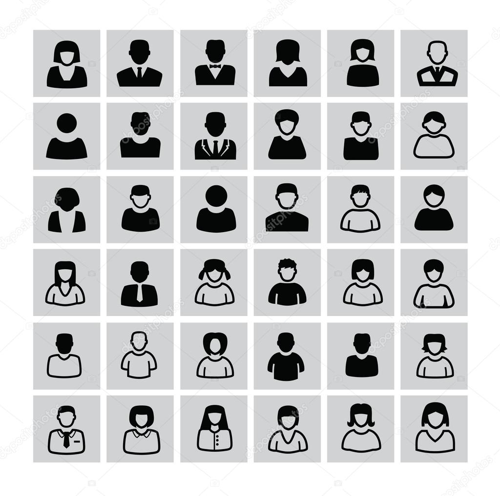 People icons — Stock Vector © bioraven 30965897