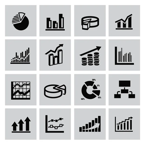 Graph icons — Stock Vector