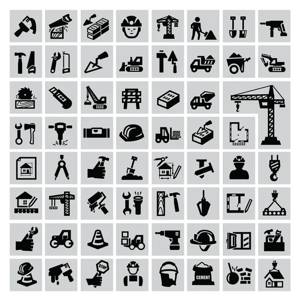 Iconos de construcción — Vector de stock