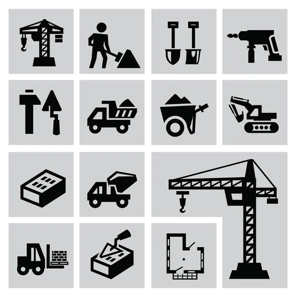 Ikony budowlane — Wektor stockowy