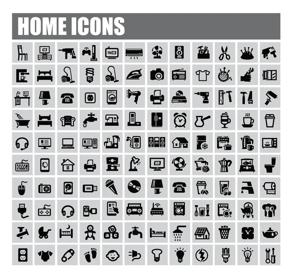 Inicio Iconos — Vector de stock