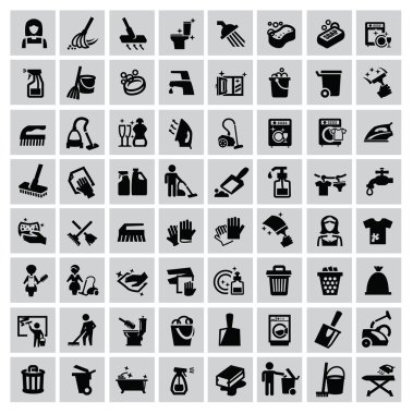Cleaning icons clipart