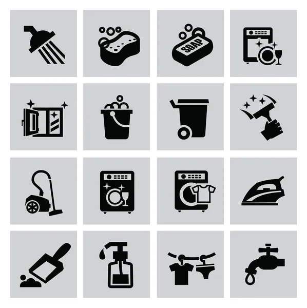 Iconos de limpieza — Vector de stock