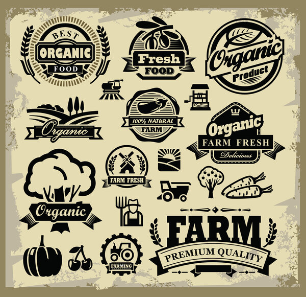 этикетки органического урожая
