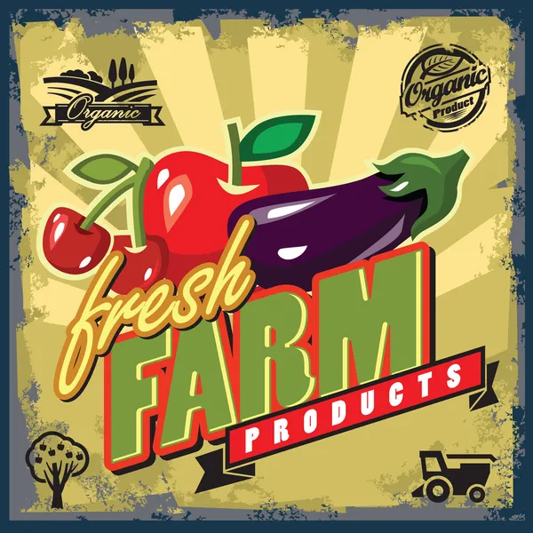 Η Fresh farm σημάδι — Διανυσματικό Αρχείο