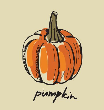 El çizimi balkabağı