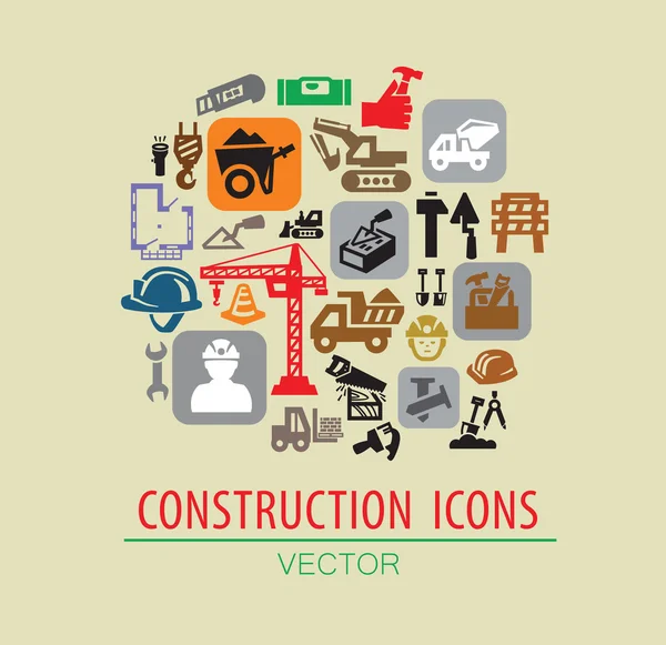 Építési ikon készlet — Stock Vector
