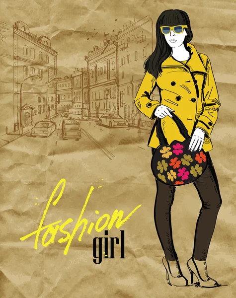 Vektor Mode Mädchen — Stockvektor