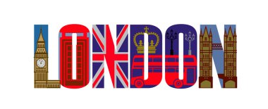 Londra Icon set vektör