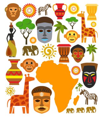 Afrika Icon set vektör