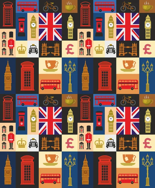 Ensemble d'icônes britanniques — Image vectorielle