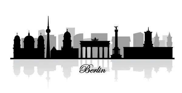 Sílhueta do horizonte de Vector Berlim — Vetor de Stock