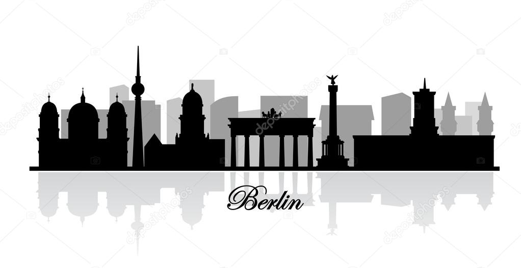 Vector berlin skyline silhouette