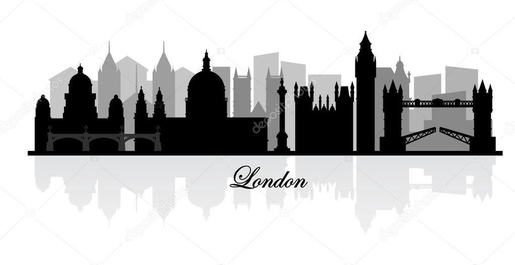 Vector london skyline silhouette